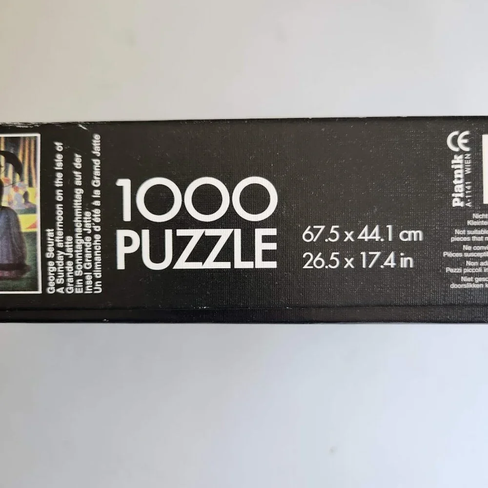 Piatnik 1000 Piece Jigsaw Puzzle Georges Seurat La Grande Jatte A Sunday Afterno